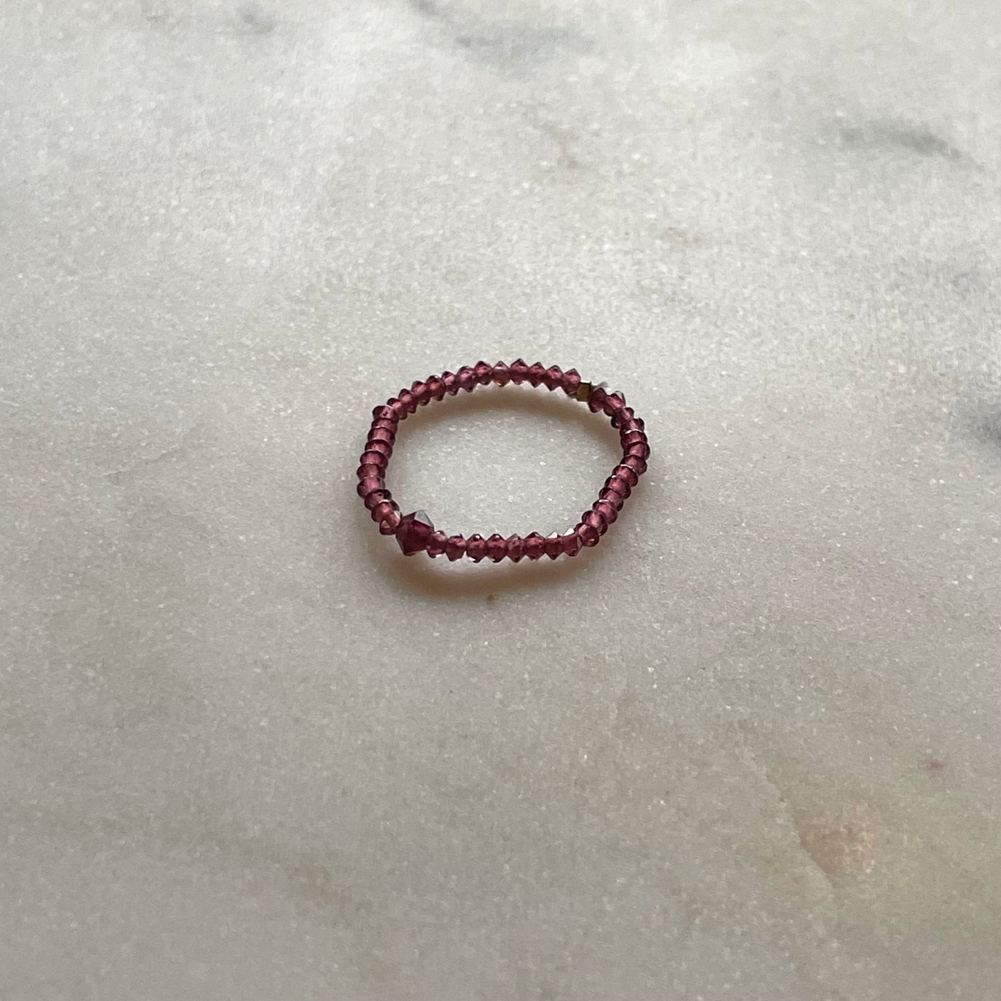 Garnet Beaded Ring