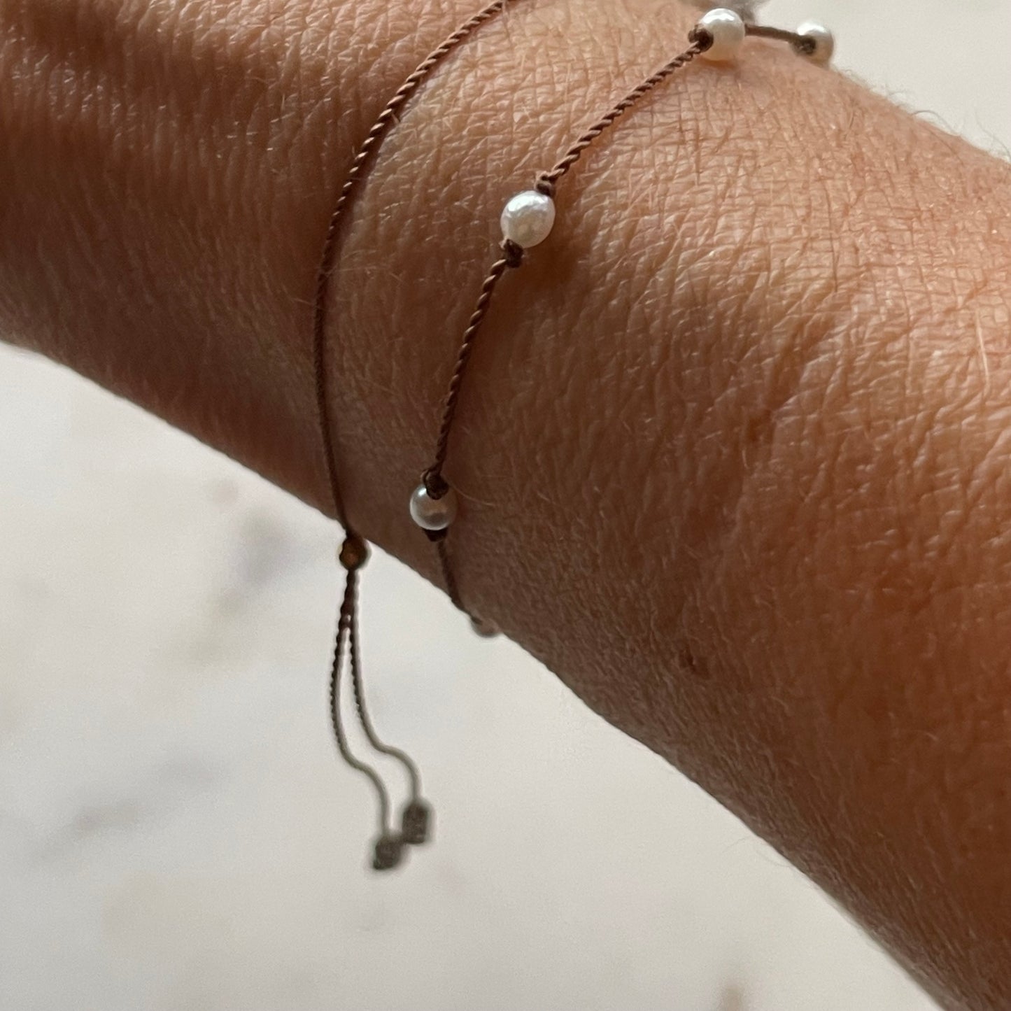 Hand Knotted Pearl Station Bracelet