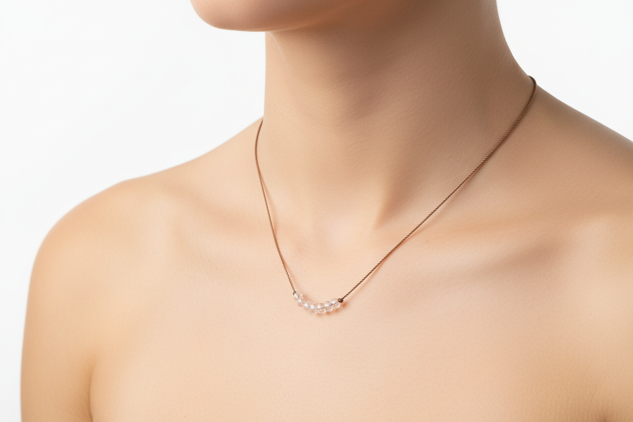 Crystal Quartz Healing Necklace, April Birthstone