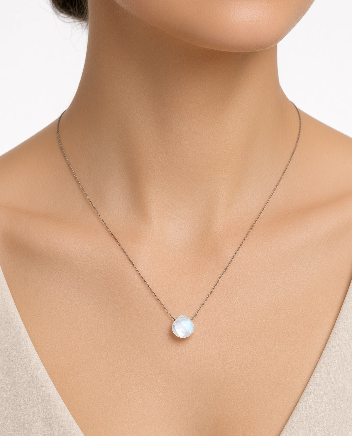 Rainbow Moonstone Necklace- New Beginnings