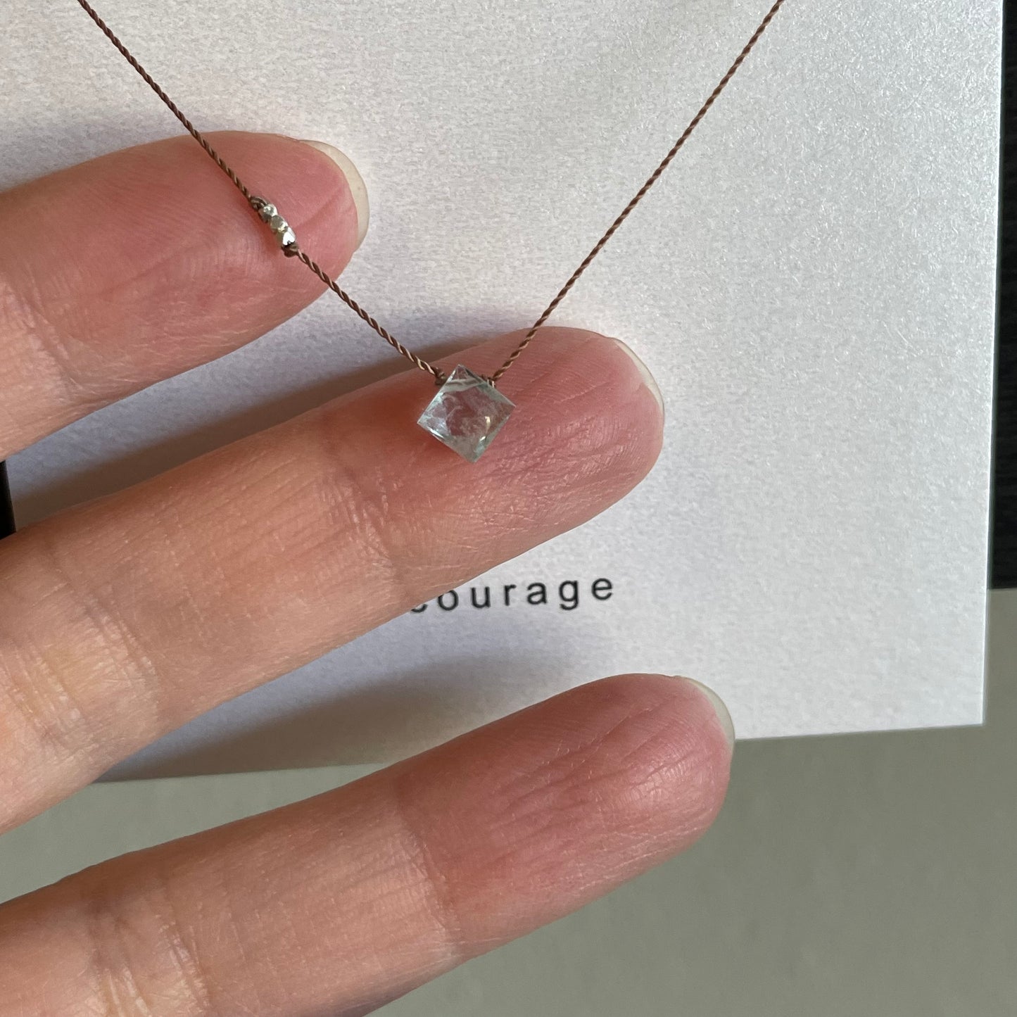 Aquamarine Necklace- Courage