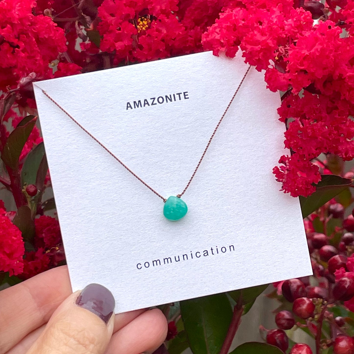 Amazonite Necklace-Communication, Calm, Love