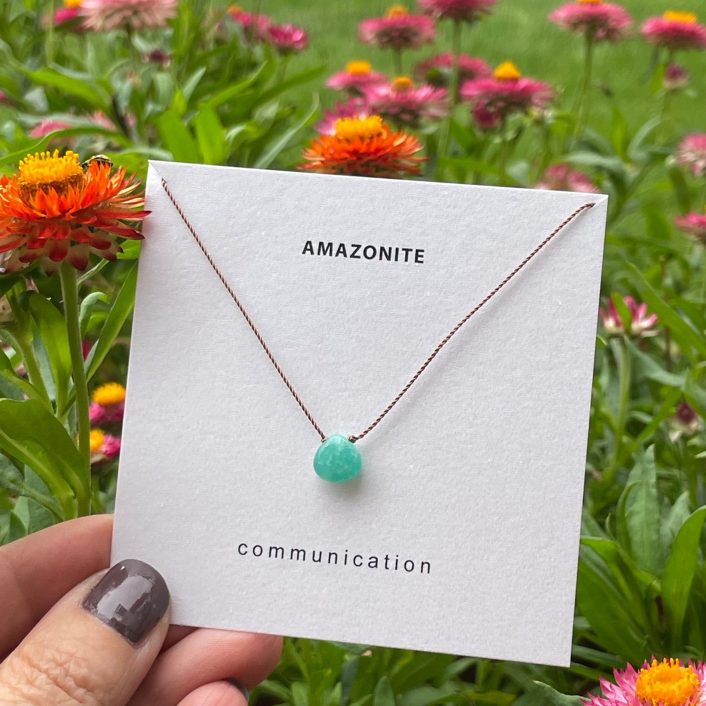 Amazonite Necklace-Communication, Calm, Love