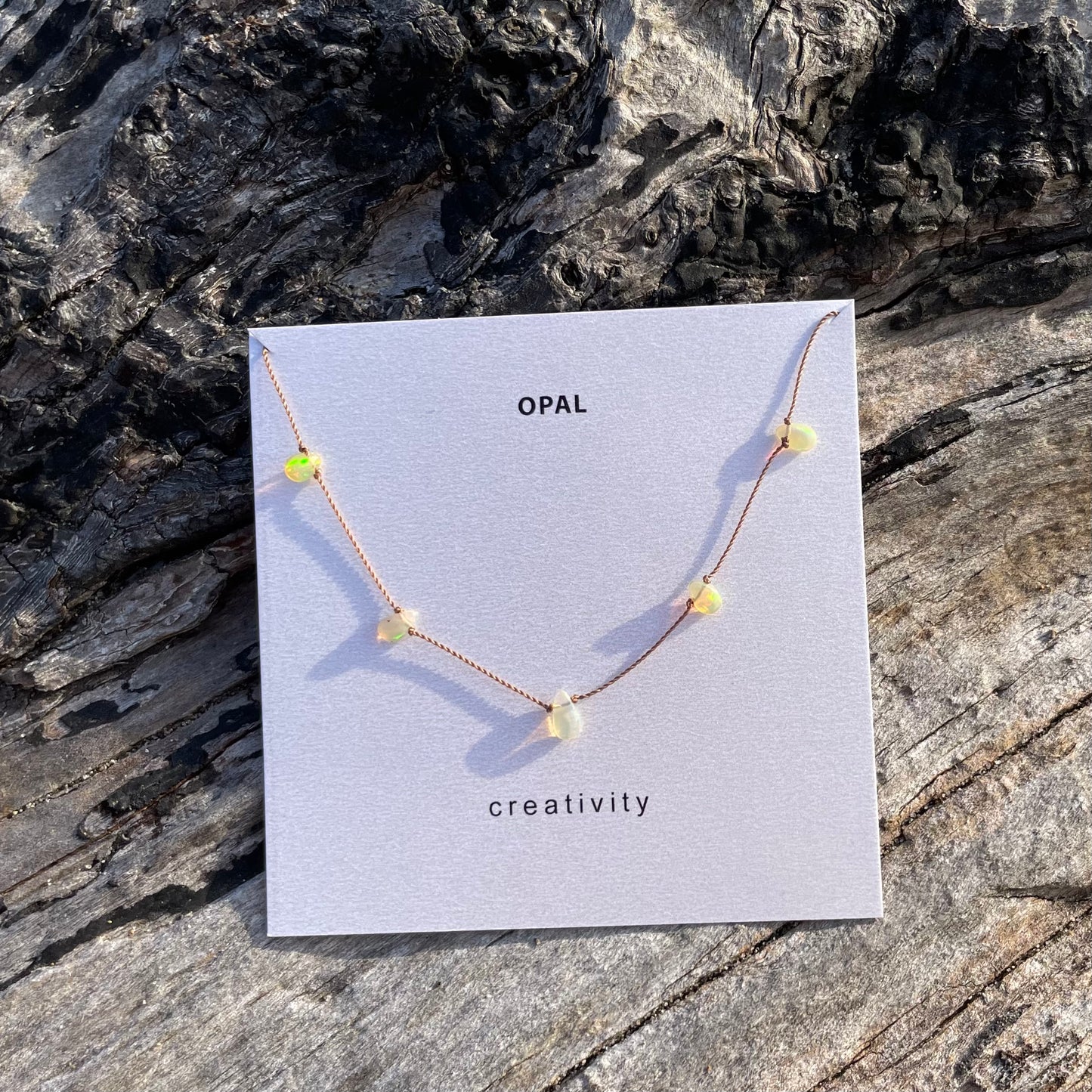 Ethiopian Opal 5 Stone Necklace- Creativity
