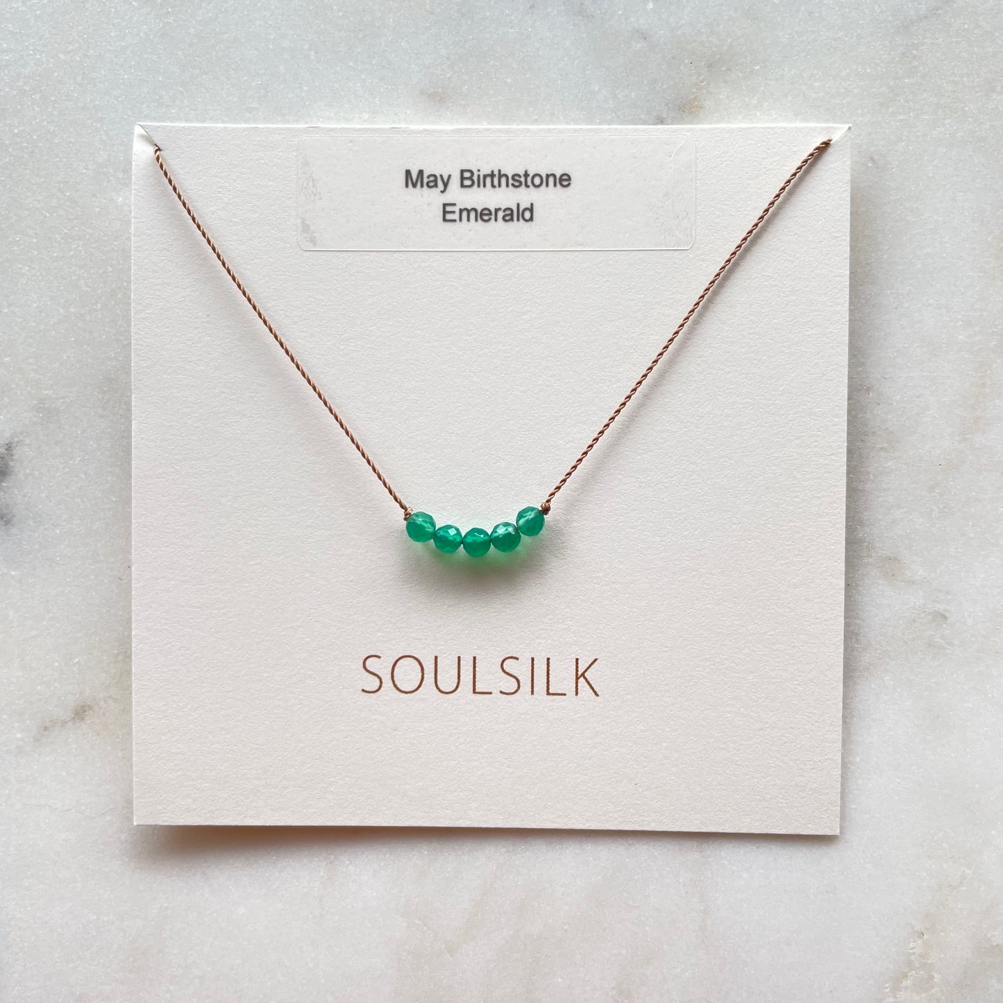 Emerald Birthstone Necklace, May Birthstone GemstoneJewelry