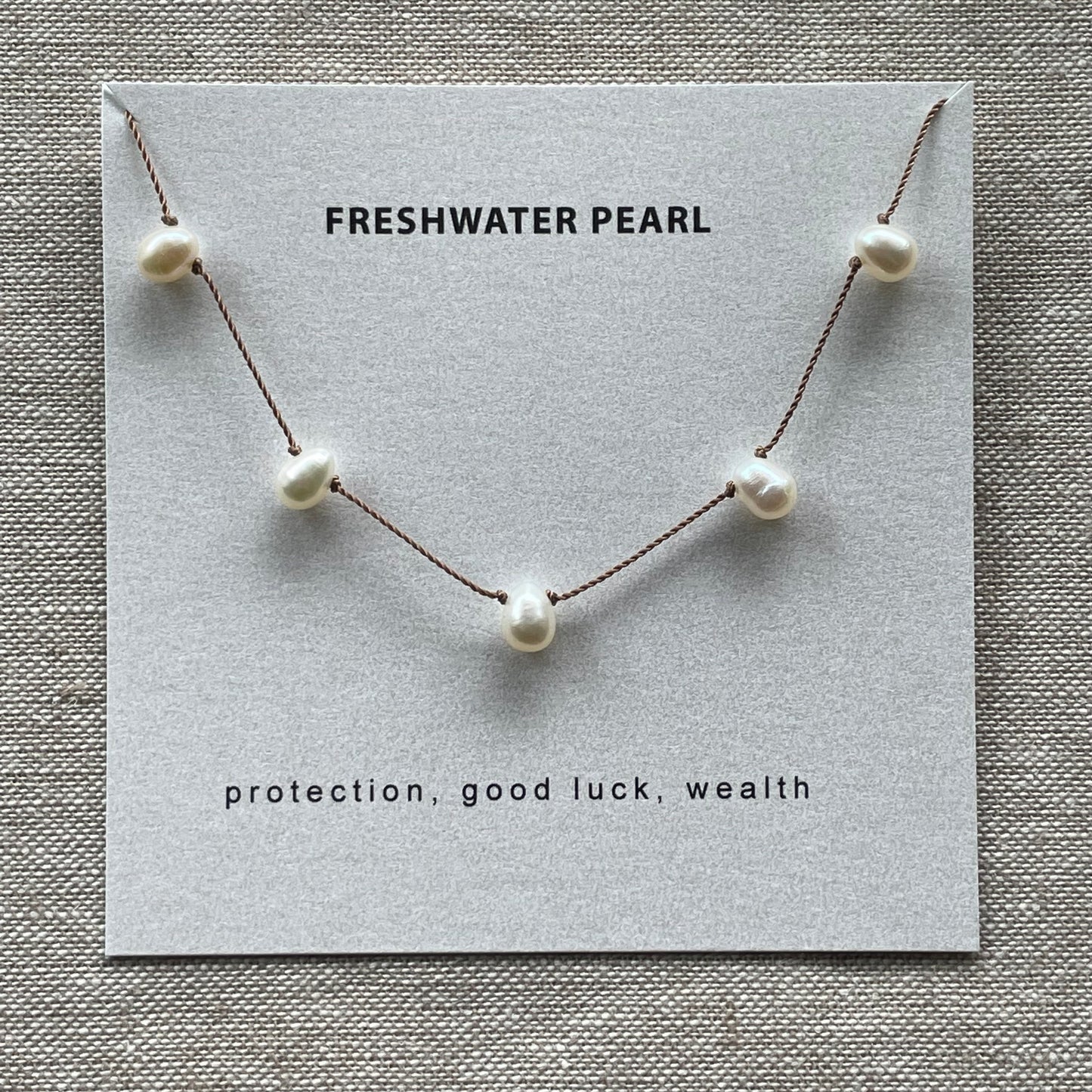 Freshwater Pearl Necklace - 5 Stone June Birthstone Jewelry | Soulsilk