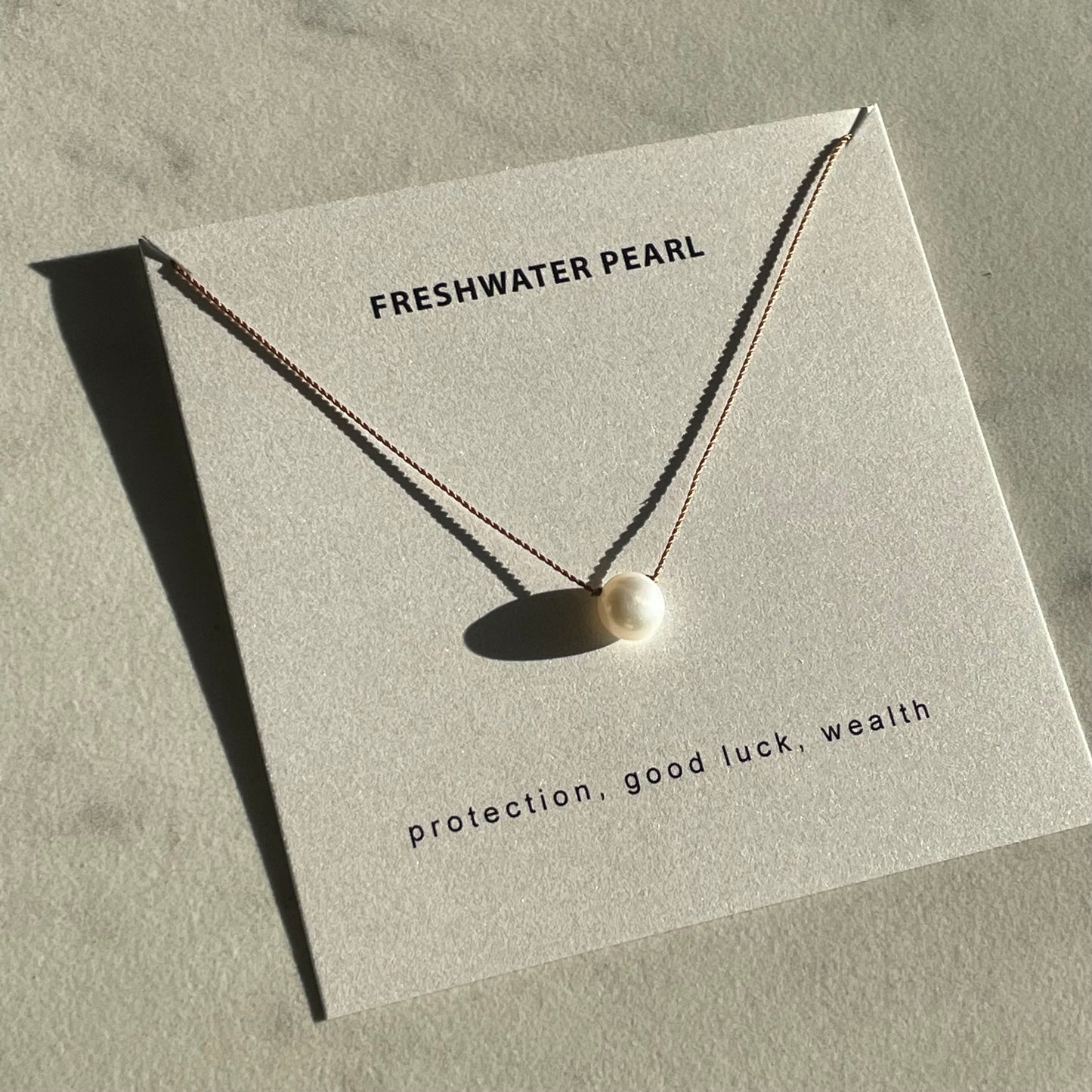 Freshwater Pearl Necklace- Protection, Good Luck, Wealth