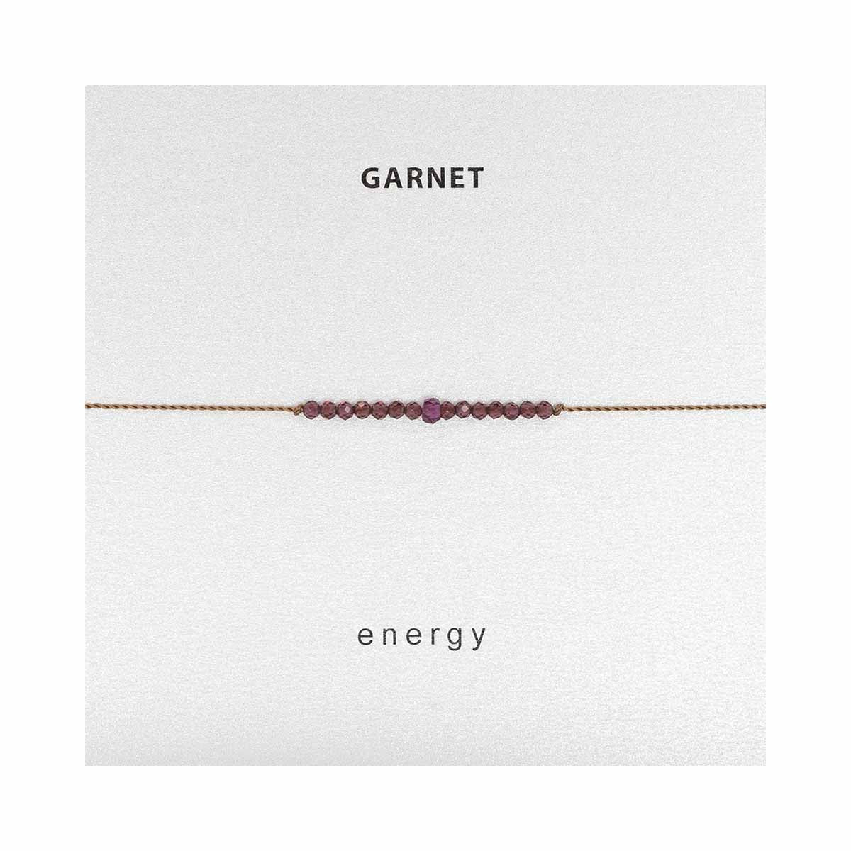 Garnet Bracelet- Energy