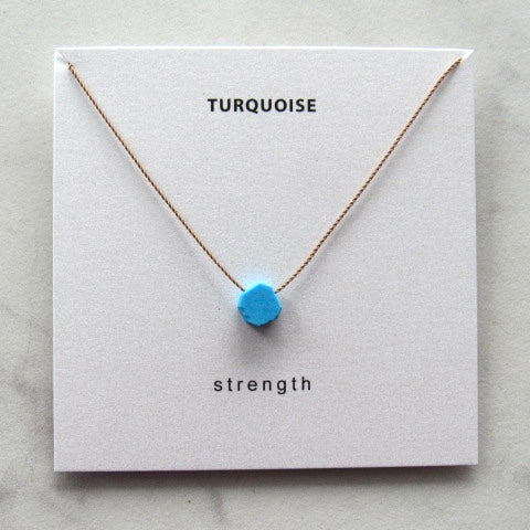 Raw Turquoise Necklace- Strength