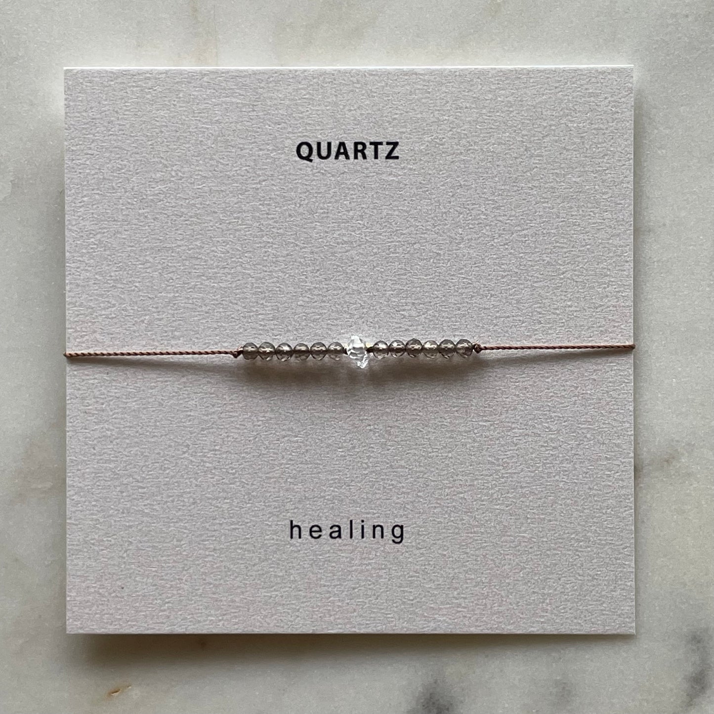 Smoky Quartz and Herkimer Diamond Bracelet- Healing