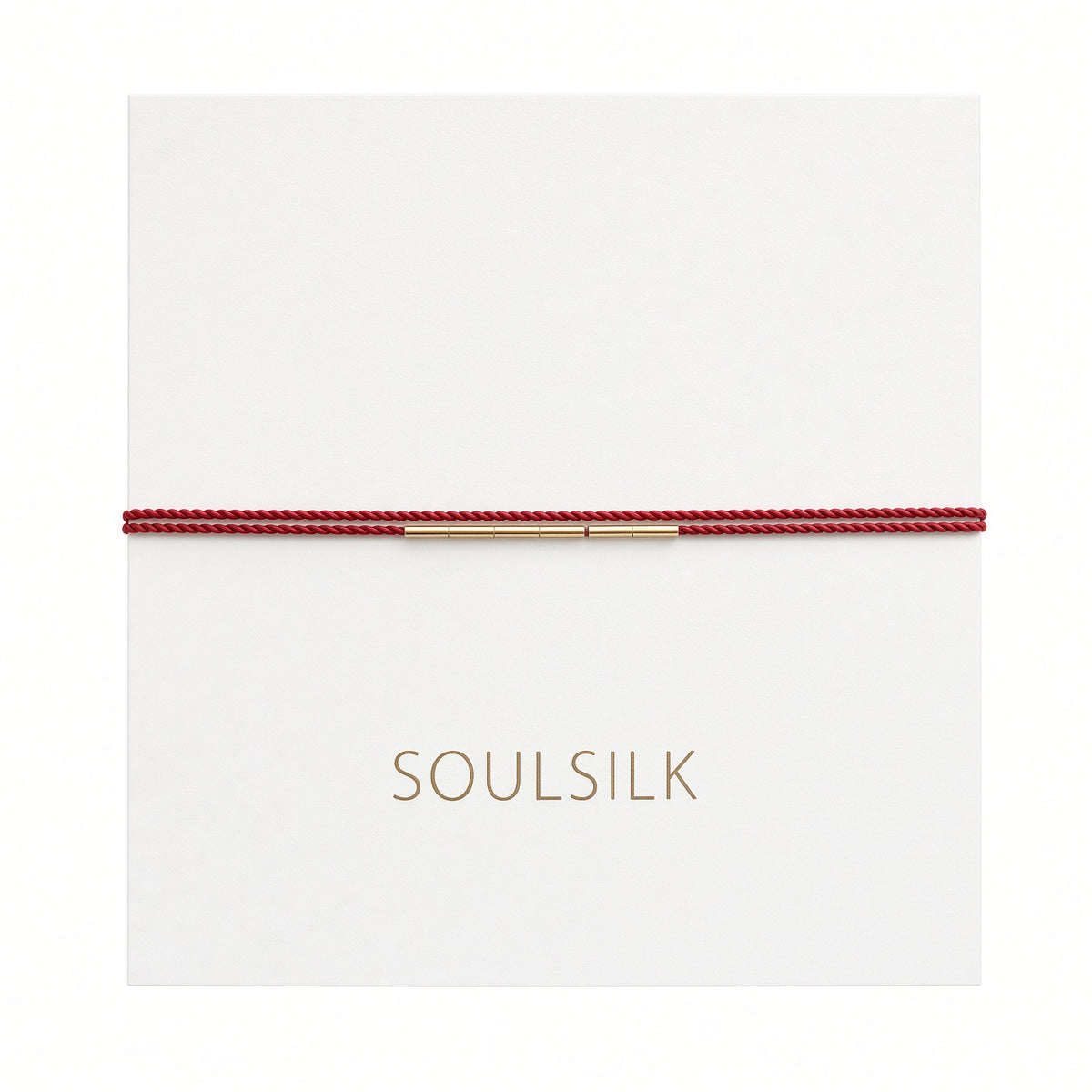 Gold Bars Wrap Bracelet on silk cord