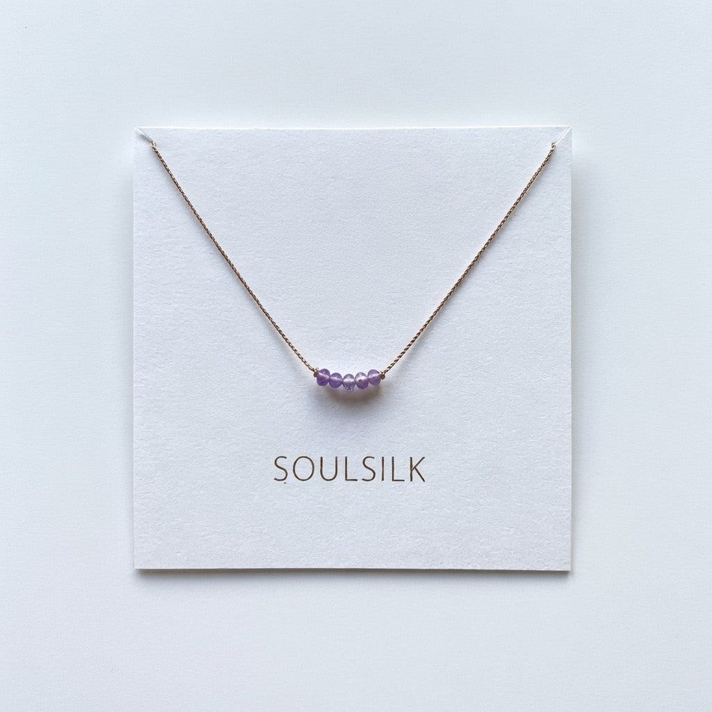 Amethyst Birthstone Necklace - February Gemstone Jewelry | Soulsilk