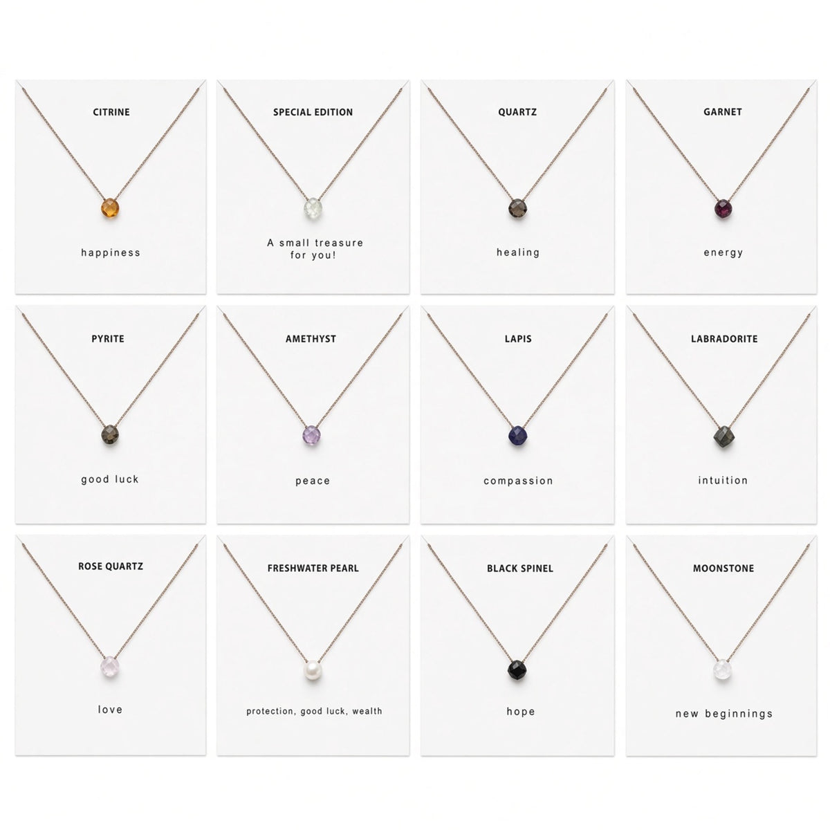 Single Gem Intention Necklace