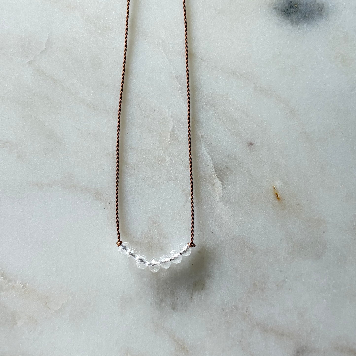 Crystal Quartz Healing Necklace, April Birthstone