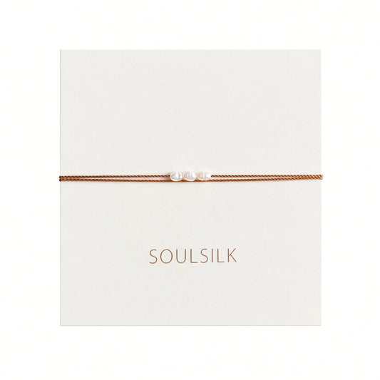 Pearl and Silk Wrap Bracelet