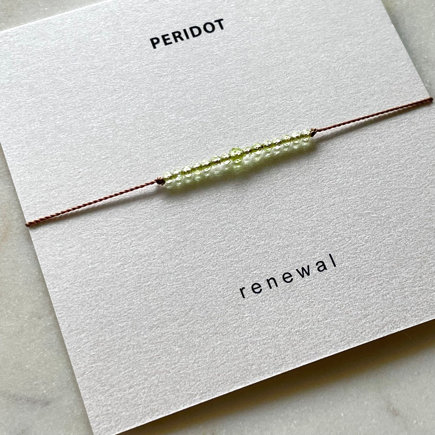 Peridot Bracelet - Renewal Gemstone Intention
