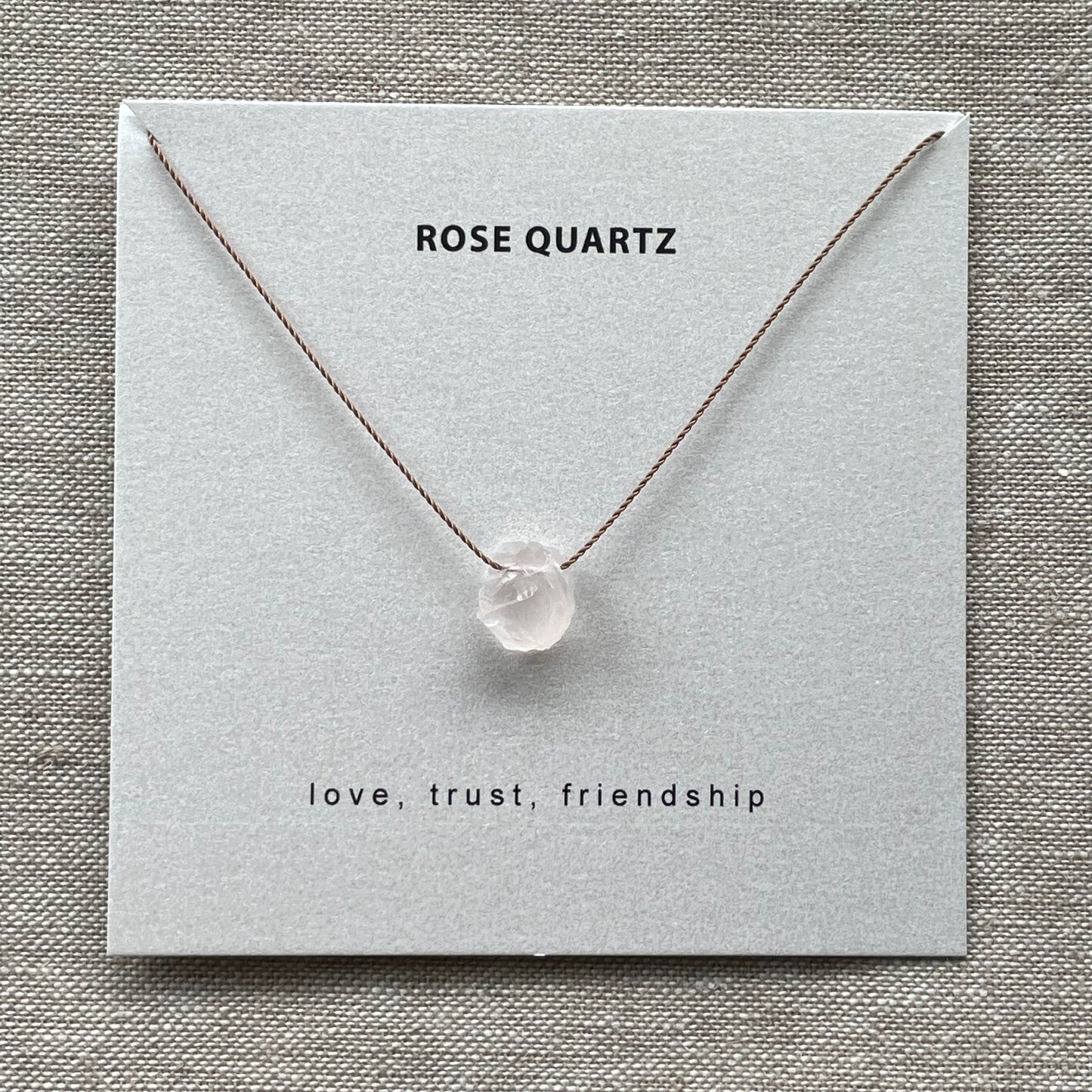 Raw Rose Quartz Necklace- Love