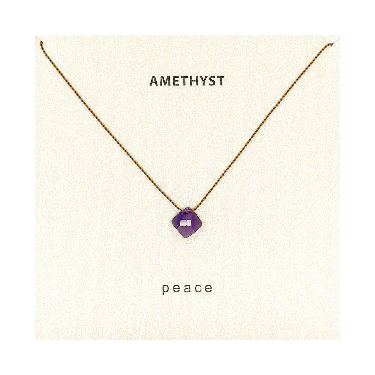 Amethyst Necklace - Peace