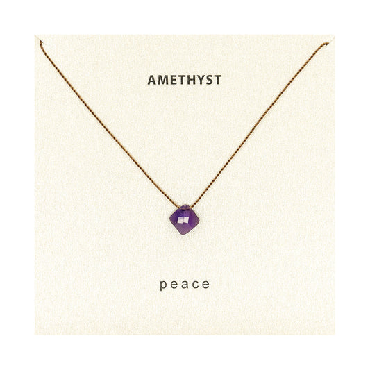 Amethyst Necklace - Peace