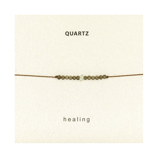 Smoky Quartz and Herkimer Diamond Bracelet- Healing