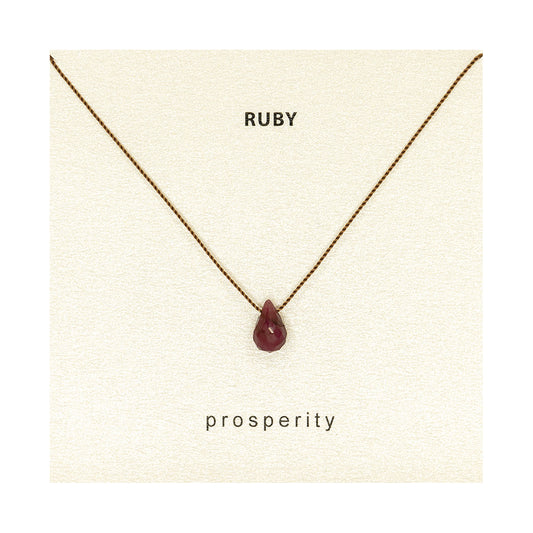 Ruby Necklace - Confidence & July Birthstone Jewelry | Soulsilk