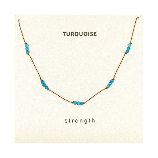 Turquoise Necklace Strength - December Birthstone Knotted Jewelry | Soulsilk