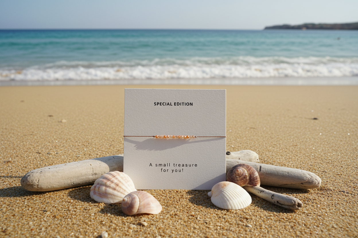 Bracelet on Card at the Beach