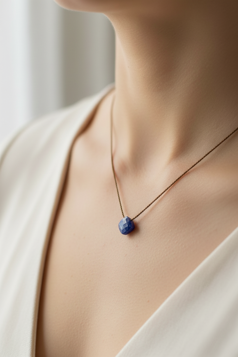 Lapis Lazuli Necklace with Smaller Stone