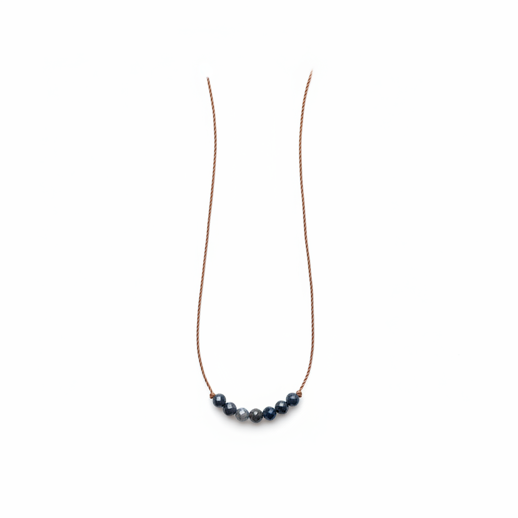 Necklace on white background