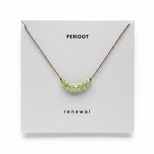 Peridot Necklace - White Background