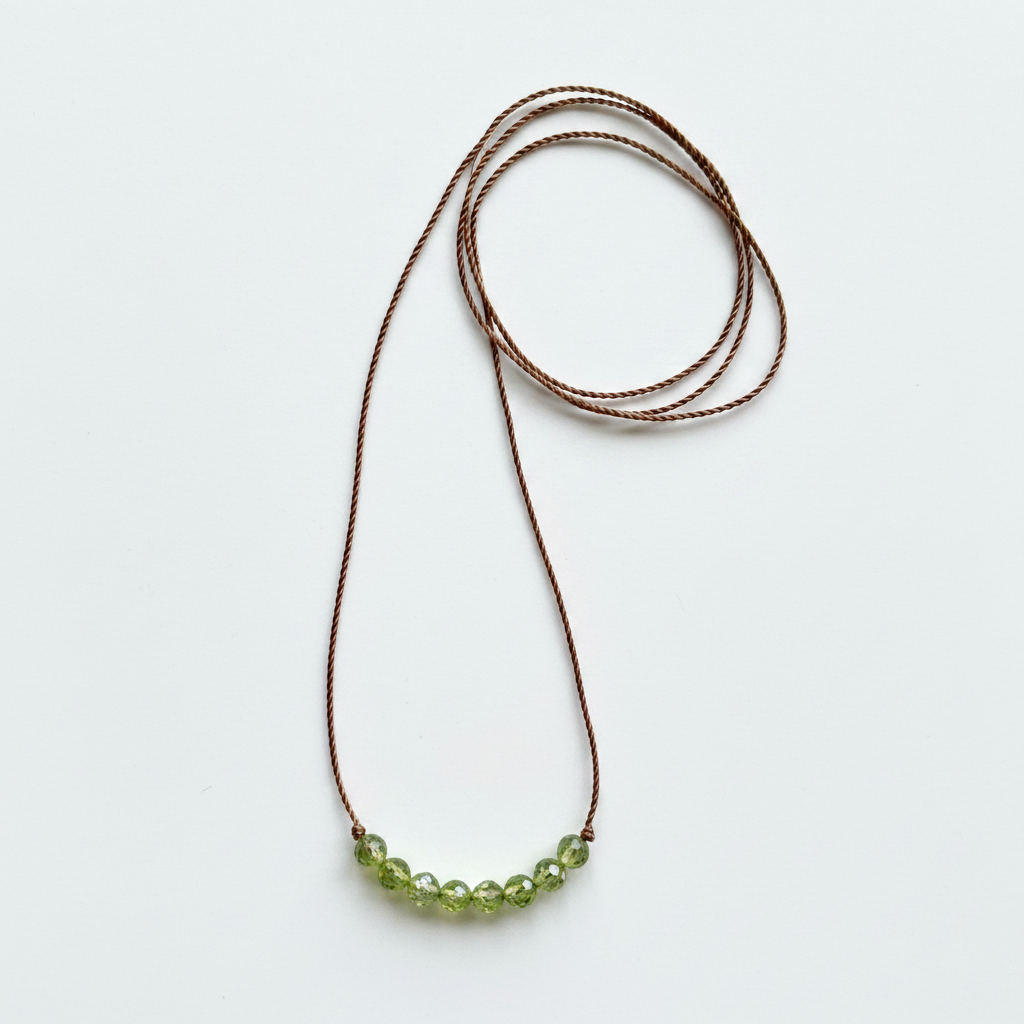 Peridot Necklace - White Background